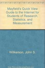 Mayfield Quick View Guide to the Internet Research Statistics and Measurement
