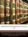 Mathematische Annalen Volume 26