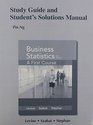 Study Guide and Student's Solutions Manual for Business Statistics A First Course