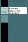 Economic Behavior and Institutions  Principles of Neoinstitutional Economics