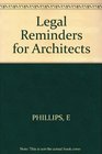 Legal Reminders for Architects