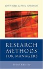 Research Methods for Managers