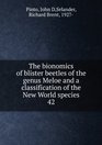 Bionomics of Blister Beetles of the Genus Meloe and a Classification of the New World Species