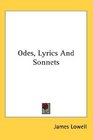 Odes Lyrics And Sonnets