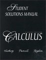 Calculus  Student Solutions Manual