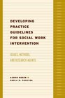 Developing Practice Guidelines for Social Work Intervention  Issues Methods and Research Agenda