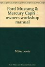 Ford Mustang  Mercury Capri Owners workshop manual