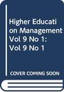 Higher Education Management Vol 9 No 1