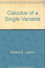 Calculus of a Single Variable