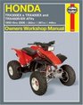 Haynes Honda TRX300EX  TRX400EX and TRX405R/ER ATVs Owners Workshop Manual 1993 thru 2006 282cc 397cc 449cc