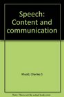 Speech Content and communication