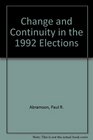 Change and Continuity in the 1992 Elections
