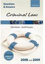 Q  A Criminal Law 2008 and 2009