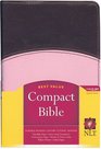 Holy Bible New Living Translation Tutone PinkBrown Leather Compact Promotional