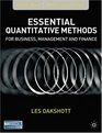 Essential Quantitative Methods for Business Management and Finance Third Edition