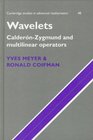 Wavelets  CaldernZygmund and Multilinear Operators