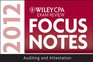 Wiley CPA Examination Review Focus Notes Auditing and Attestation 2012