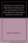 Interaction of the Rocky Mountain Foreland and the Cordilleran Thrust Belt