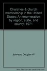 Churches  church membership in the United States An enumeration by region state and county 1971