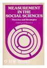 Measurement in the social sciences Theories and strategies