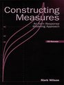 Constructing Measures An Item Response Modeling Approach