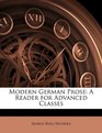 Modern German Prose A Reader for Advanced Classes