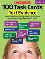 100 Task Cards Text Evidence Reproducible MiniPassages With Key Questions to Boost Reading Comprehension Skills