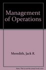 Management of Operations