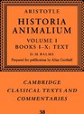 Aristotle Historia Animalium Volume 1 Books IX Text