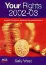 Your Rights 20022003 A Guide to Money Benefits for Older People