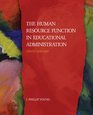 Human Resource Function in Educational Administration The