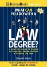 What Can You Do With a Law Degree A Lawyer's Guide to Career Alternatives Inside Outside  Around the Law