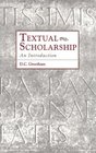 Textual Scholarship An Introduction