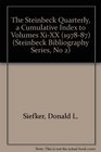 The Steinbeck Quarterly a Cumulative Index to Volumes XiXX