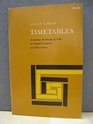 Timetables Structuring the Passage of Time in Hospital Treatment and Other Careers