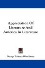 Appreciation Of Literature And America In Literature