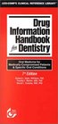 Drug Information Handbook for Dentistry 20012002