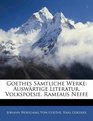 Goethes Smtliche Werke Auswrtige Literatur Volkspoesie Rameaus Neffe