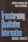 Transforming Qualitative Information  Thematic Analysis and Code Development