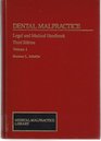 Dental Malpractice Legal and Medical Handbook