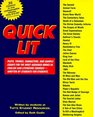 Quick Lit  Plots themes characters amd sample essays for the most assigned books in Engl