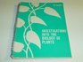 Investigations into the biology of plants A laboratory manual for Biology 102