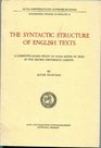 The syntactic structure of English texts A computerbased study of four kinds of text in the Brown university corpus