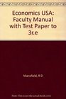 Economics USA Faculty Manual with Test Paper to 3re