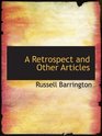 A Retrospect and Other Articles