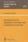 Quantum Gravity Quantum Cosmology and Lorentzian Geometries