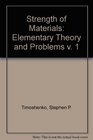 Strength of Materials Vol 1 Elementary Theory and Problems 3rd Edition