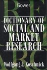 Dictionary of Social and Market Research