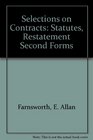 Selections on Contracts Statutes Restatement Second Forms