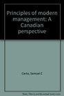 Principles of modern management A Canadian perspective